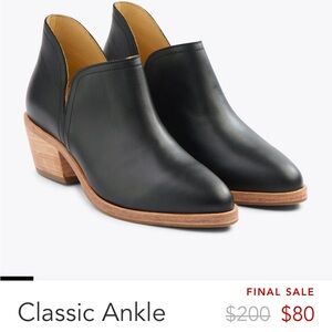 Nisolo Mia Everyday ankle booties, black, size 9